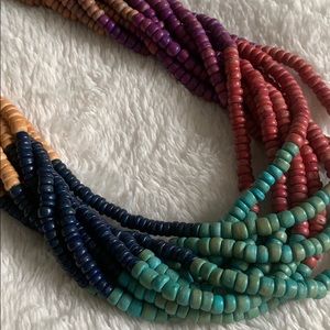 Wooden colorful necklace